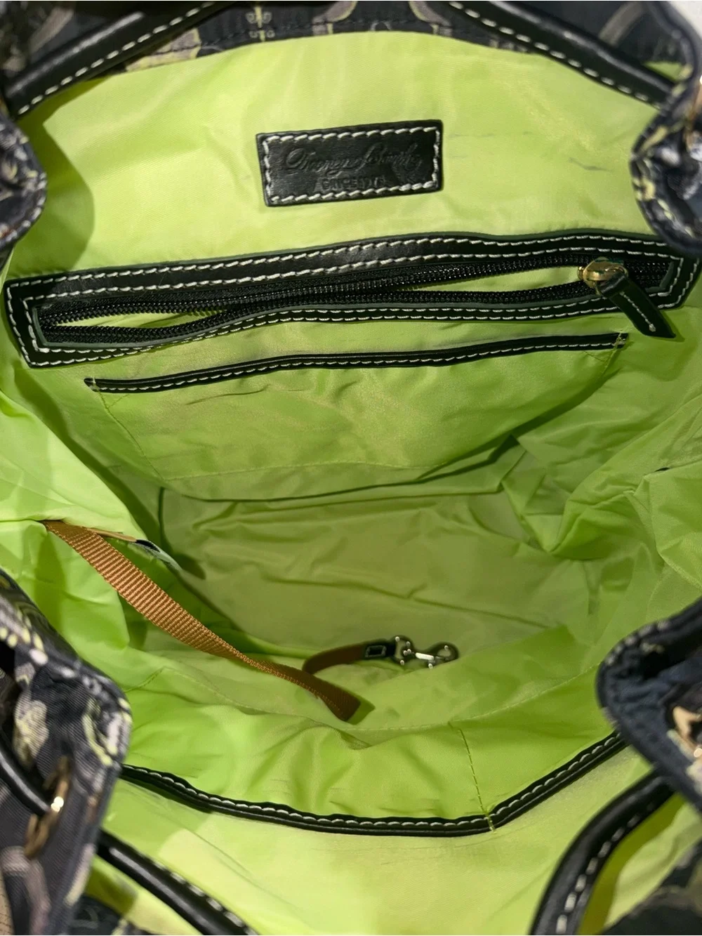 NWT Disney Dooney & Bourke Haunted Mansion Portraits Drawstring Nylon Backpack